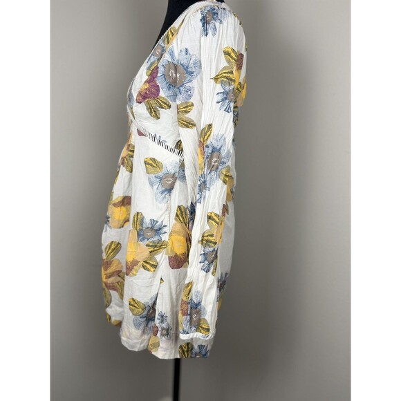 Free People Strawberry Fields Tunic Mini Dress Size xSmall Ivory boho festival - Picture 3 of 16